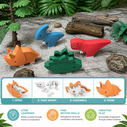 Magnetic Animal Skeleton Builder Set – STEM Take-Apart Learning Toy