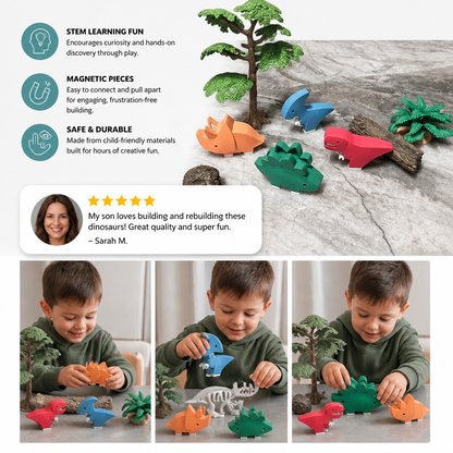 Magnetic Animal Skeleton Builder Set – STEM Take-Apart Learning Toy