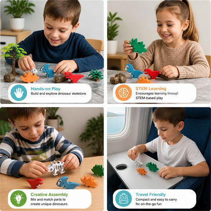 Magnetic Animal Skeleton Builder Set – STEM Take-Apart Learning Toy