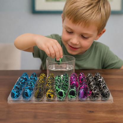 Hatching Dinosaur Egg Kit – Grow-in-Water Dino Eggs with Surprise Toys