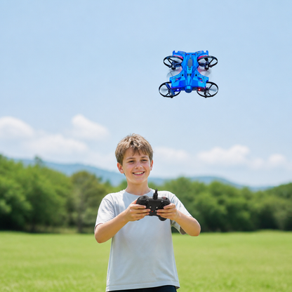 2-in-1 Remote Control Flying Drone & Stunt Racing Car