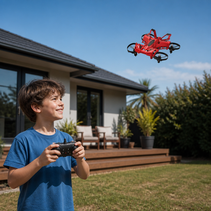 2-in-1 Remote Control Flying Drone & Stunt Racing Car