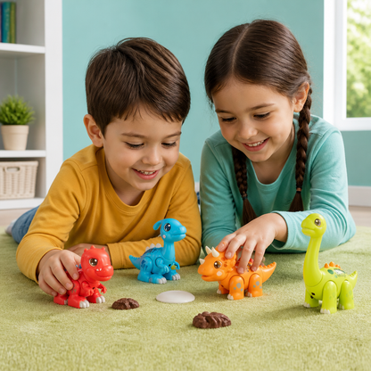 Easy-Assembly STEM Learning Dinosaur Toy with Lights & Sounds