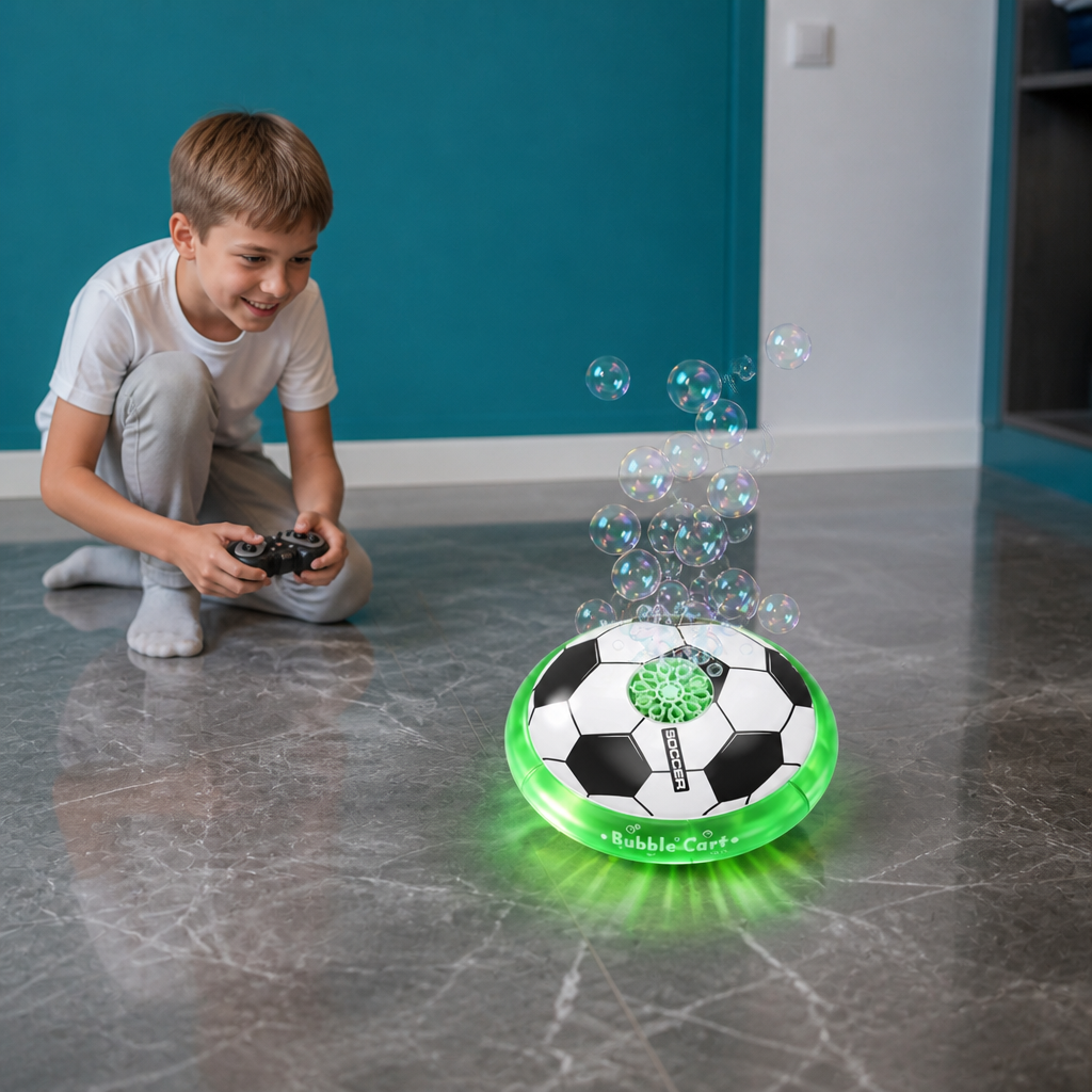 Remote Control Soccer Bubble Ball with Lights & Music