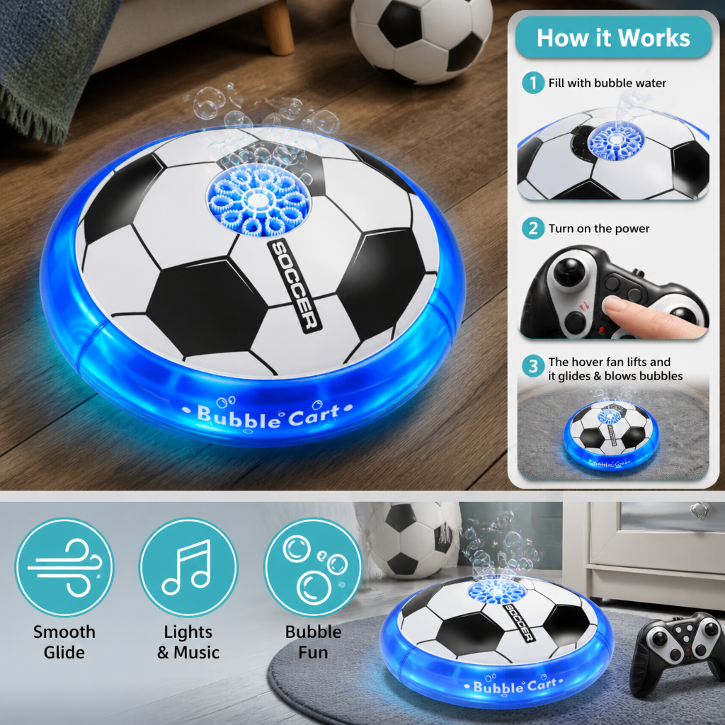 Remote Control Soccer Bubble Ball with Lights & Music
