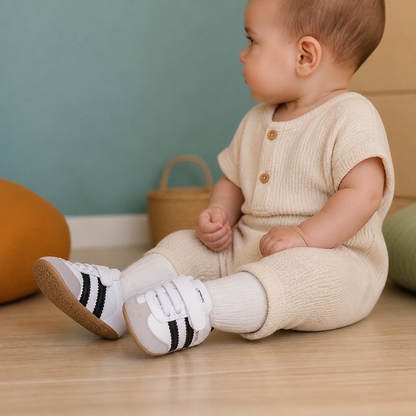 Classic Retro Baby Sneakers – Soft Sole First Walking Shoes