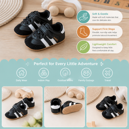 Classic Retro Baby Sneakers – Soft Sole First Walking Shoes