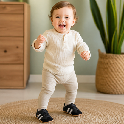 Classic Retro Baby Sneakers – Soft Sole First Walking Shoes