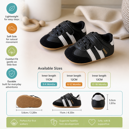 Classic Retro Baby Sneakers – Soft Sole First Walking Shoes