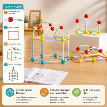 3D Geometry Building Kit – Educational Construction & Spatial Learning Toy