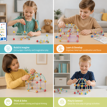 3D Geometry Building Kit – Educational Construction & Spatial Learning Toy