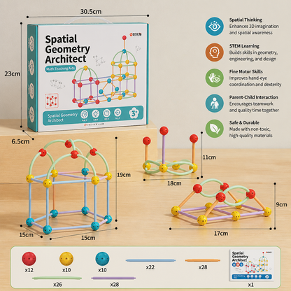 3D Geometry Building Kit – Educational Construction & Spatial Learning Toy