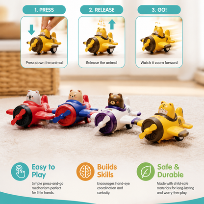 Press & Go Animal Airplane & Truck Toy for Kids