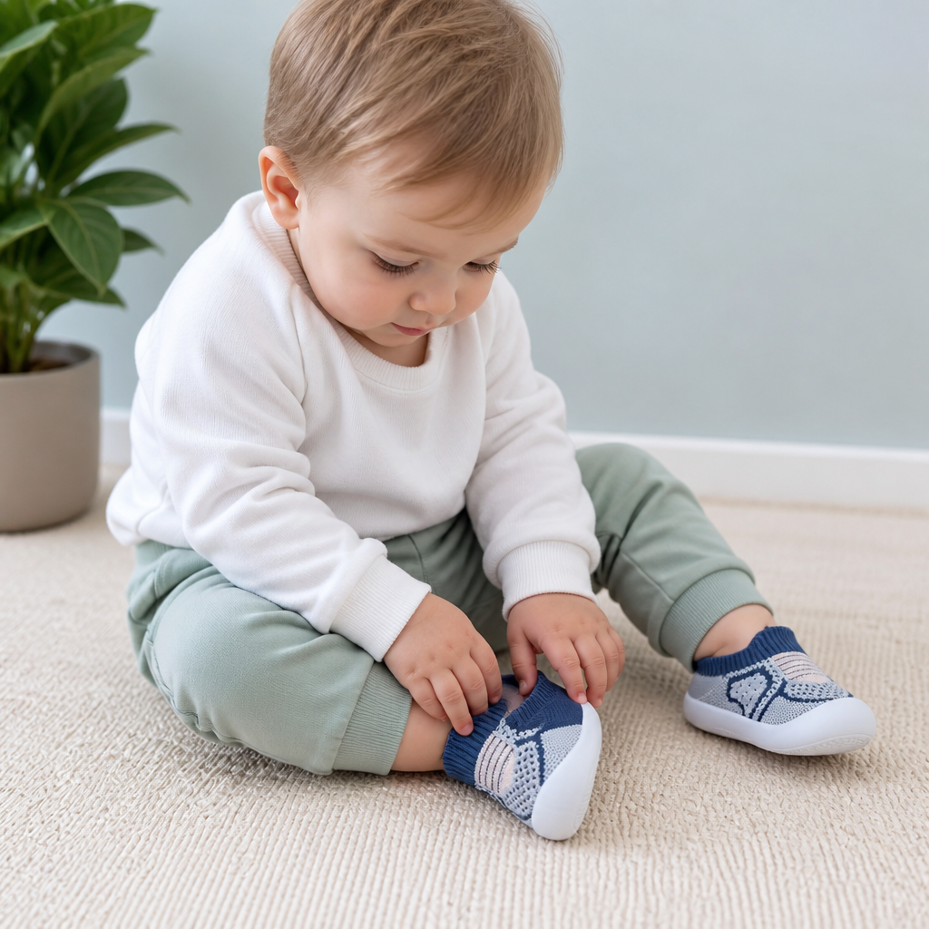Soft Knit Anti-Slip Baby Sock Shoes for First Steps