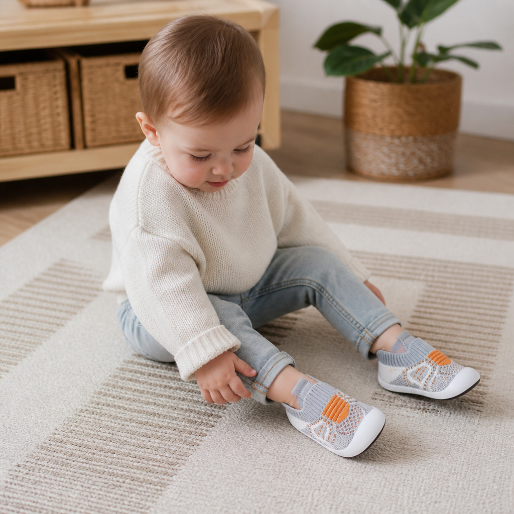 Soft Knit Anti-Slip Baby Sock Shoes for First Steps