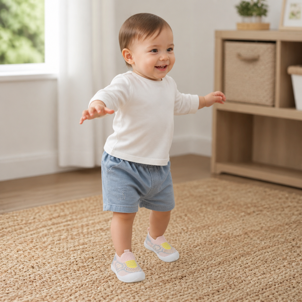 Soft Knit Anti-Slip Baby Sock Shoes for First Steps