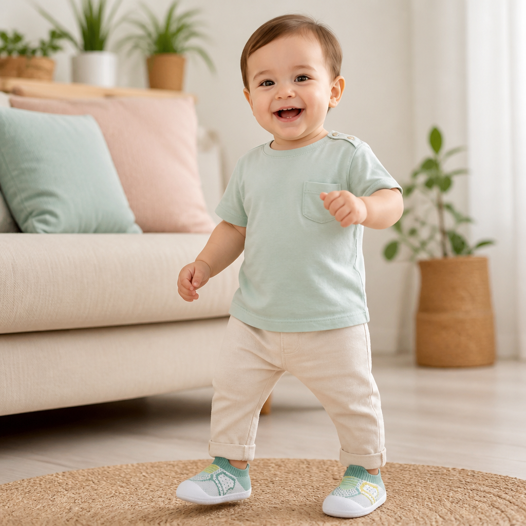 Soft Knit Anti-Slip Baby Sock Shoes for First Steps
