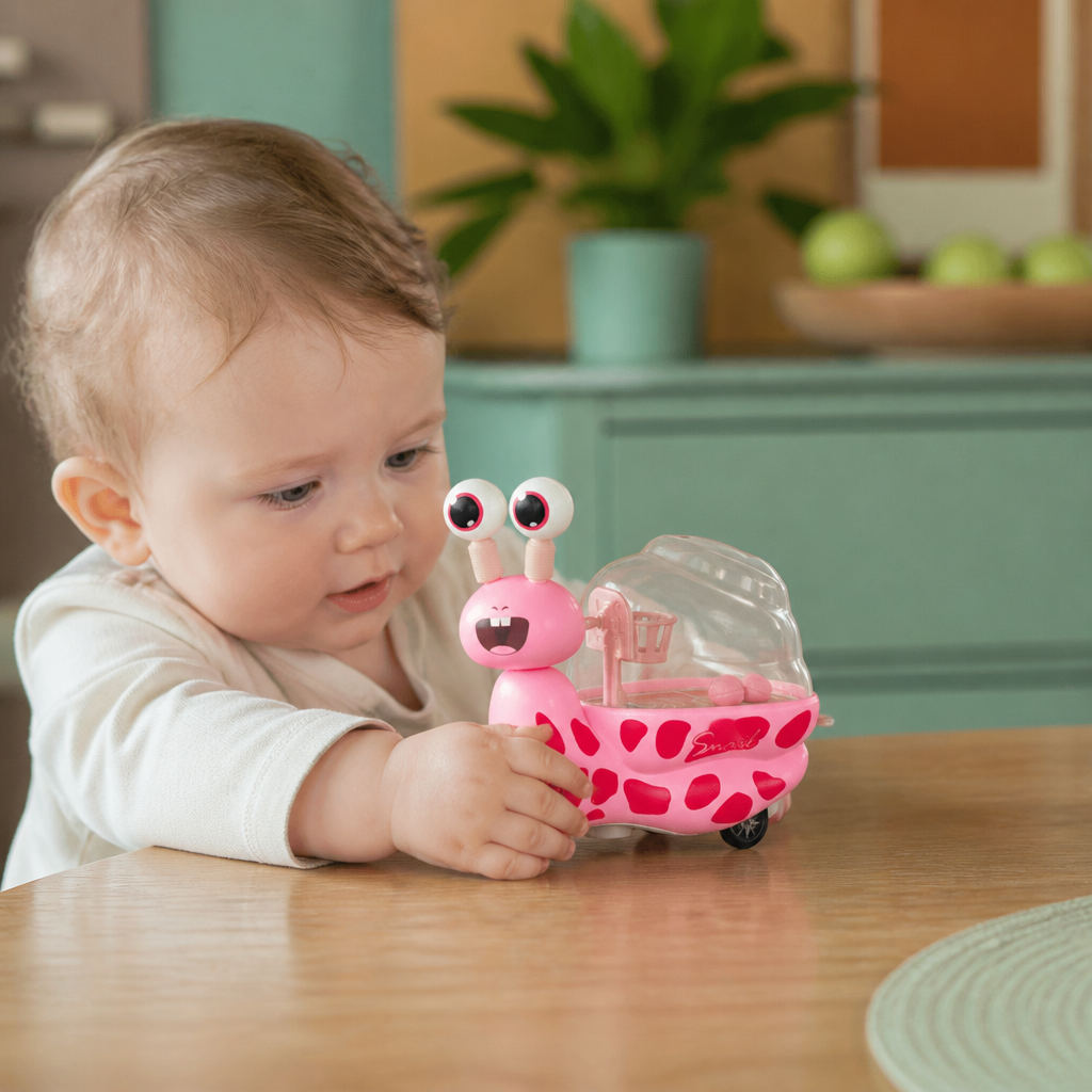 3-in-1 Moving Snail Toy with Basketball Hoop & Telescopic Eyes