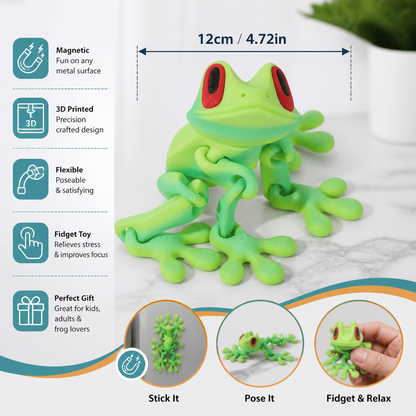 3D Printed Magnetic Flexible Frog Fidget Toy