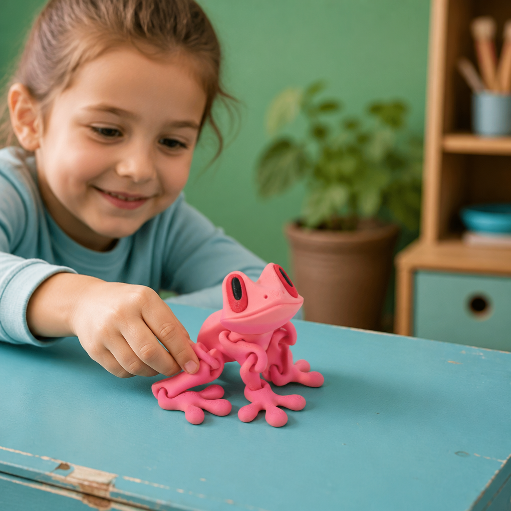 3D Printed Magnetic Flexible Frog Fidget Toy
