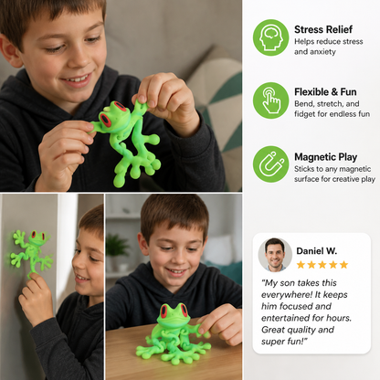 3D Printed Magnetic Flexible Frog Fidget Toy