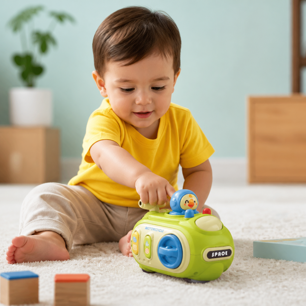 5-in-1 Press & Go Busy Car Toy for Fine Motor Skills Development