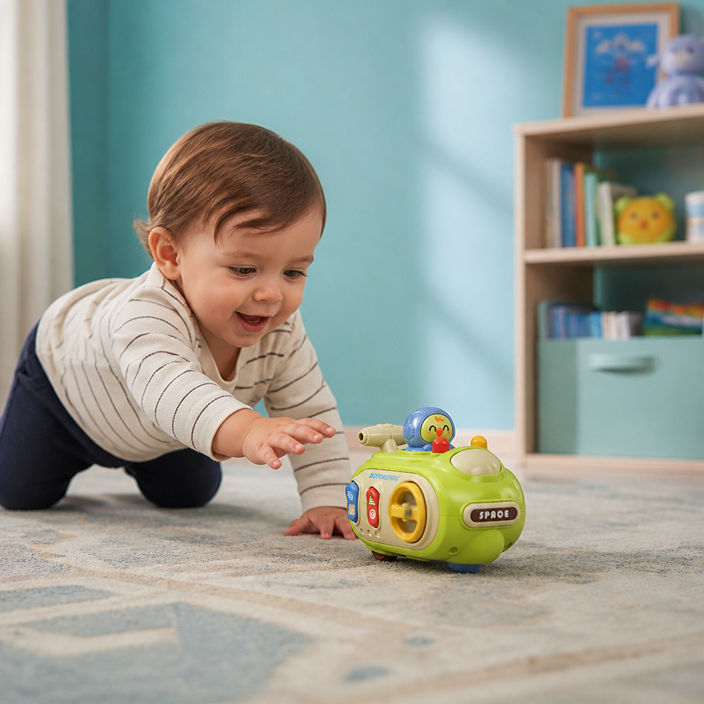 5-in-1 Press & Go Busy Car Toy for Fine Motor Skills Development