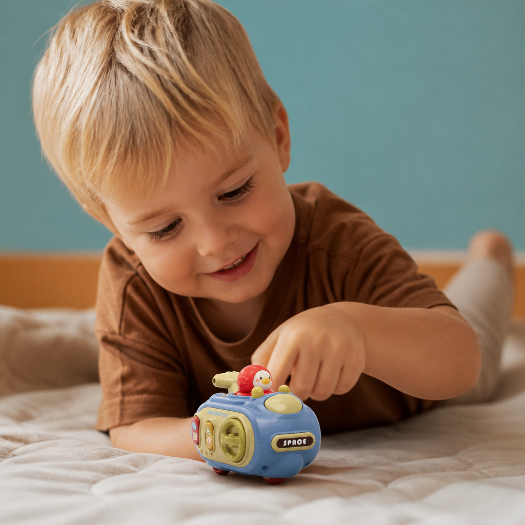 5-in-1 Press & Go Busy Car Toy for Fine Motor Skills Development