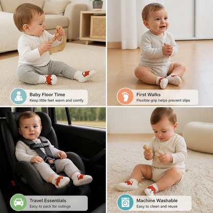 Non-Slip Cartoon Sock Shoes for Babies & Toddlers