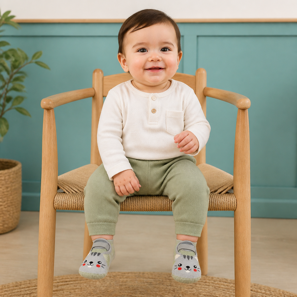 Non-Slip Cartoon Sock Shoes for Babies & Toddlers