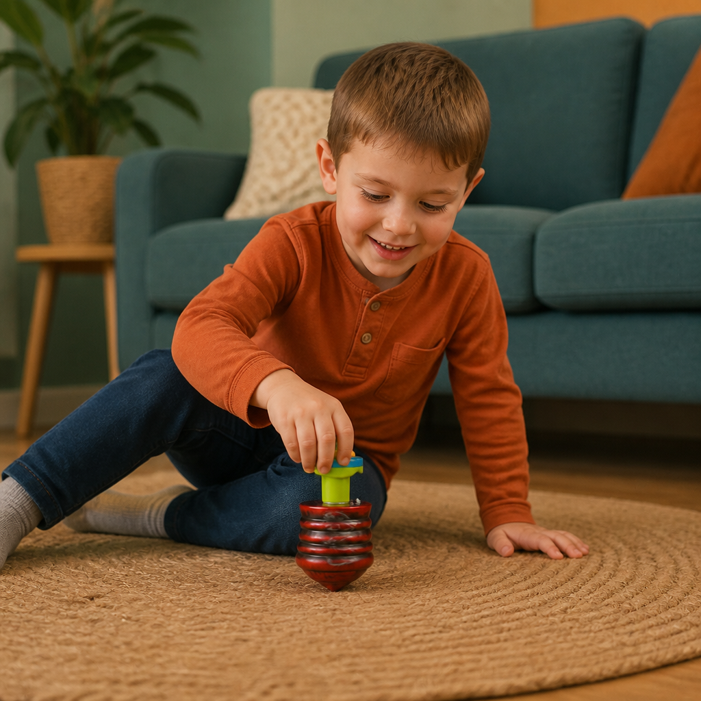 Interactive Light-Up Musical Spinning Top Toy for Kids