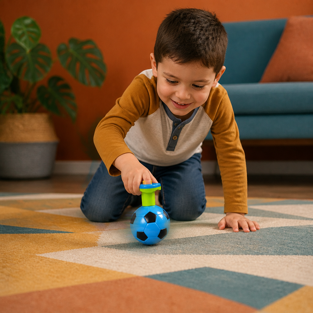 Interactive Light-Up Musical Spinning Top Toy for Kids