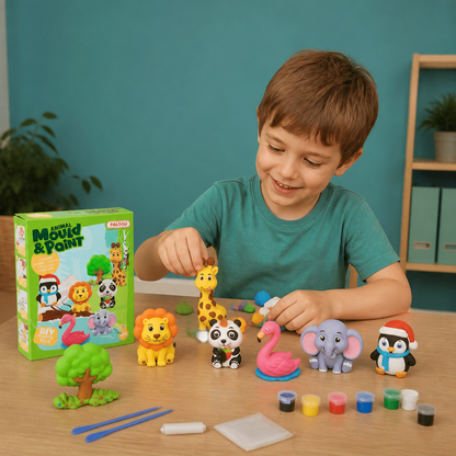 DIY Animal Plaster Painting Kit – Mold, Paint & Create Craft Set for Kids