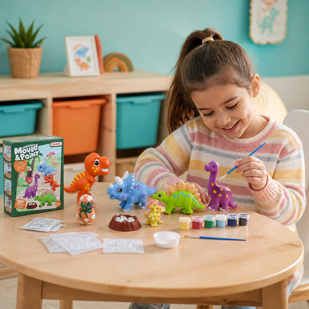 DIY Animal Plaster Painting Kit – Mold, Paint & Create Craft Set for Kids