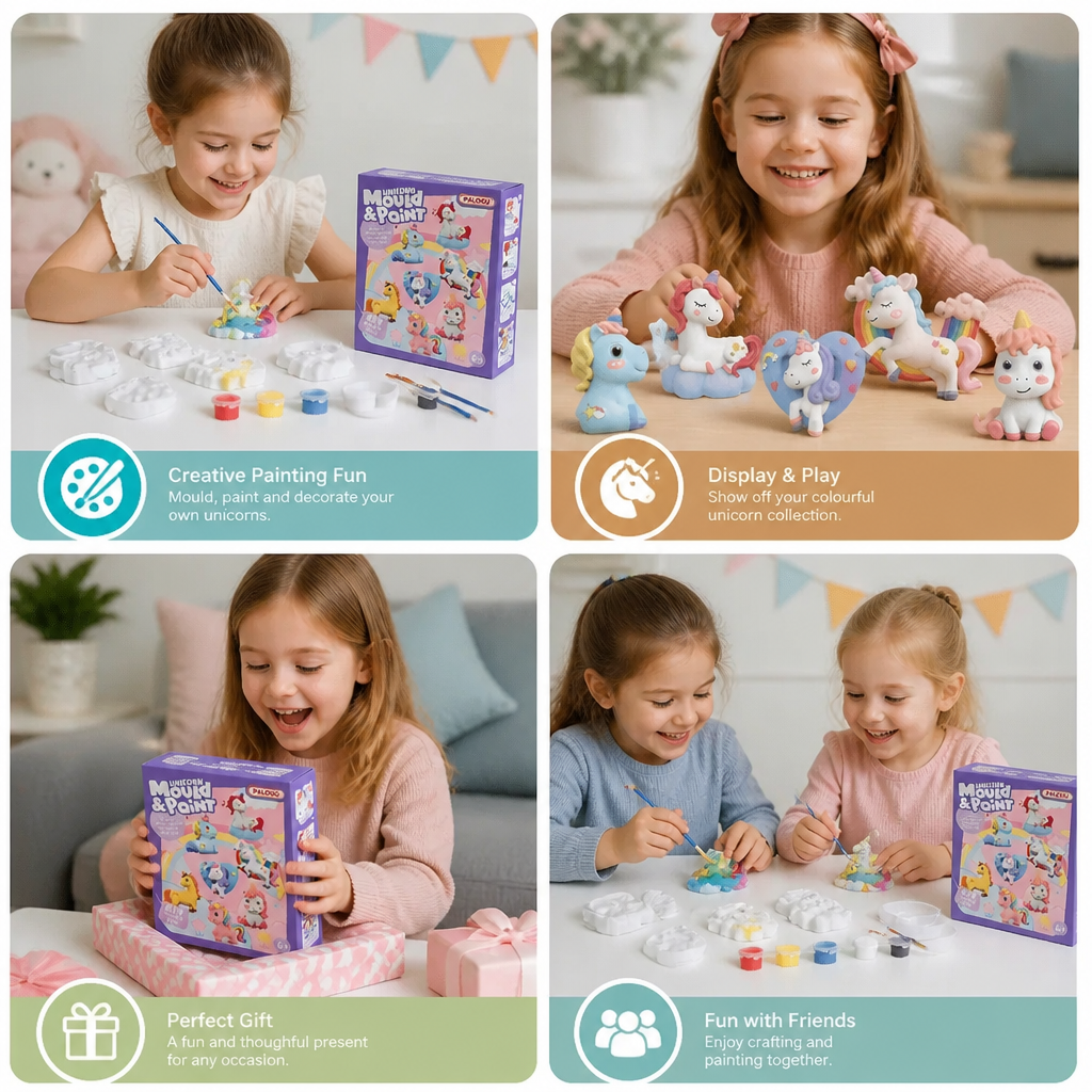 DIY Animal Plaster Painting Kit – Mold, Paint & Create Craft Set for Kids