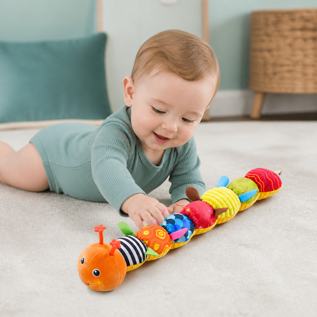 Sensory Plush Rattle and Music Caterpillar