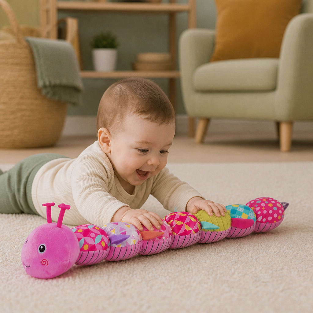 Sensory Plush Rattle and Music Caterpillar