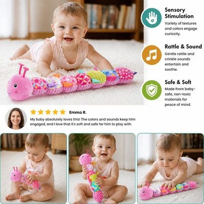 Sensory Plush Rattle and Music Caterpillar