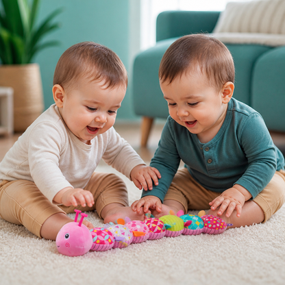 Sensory Plush Rattle and Music Caterpillar