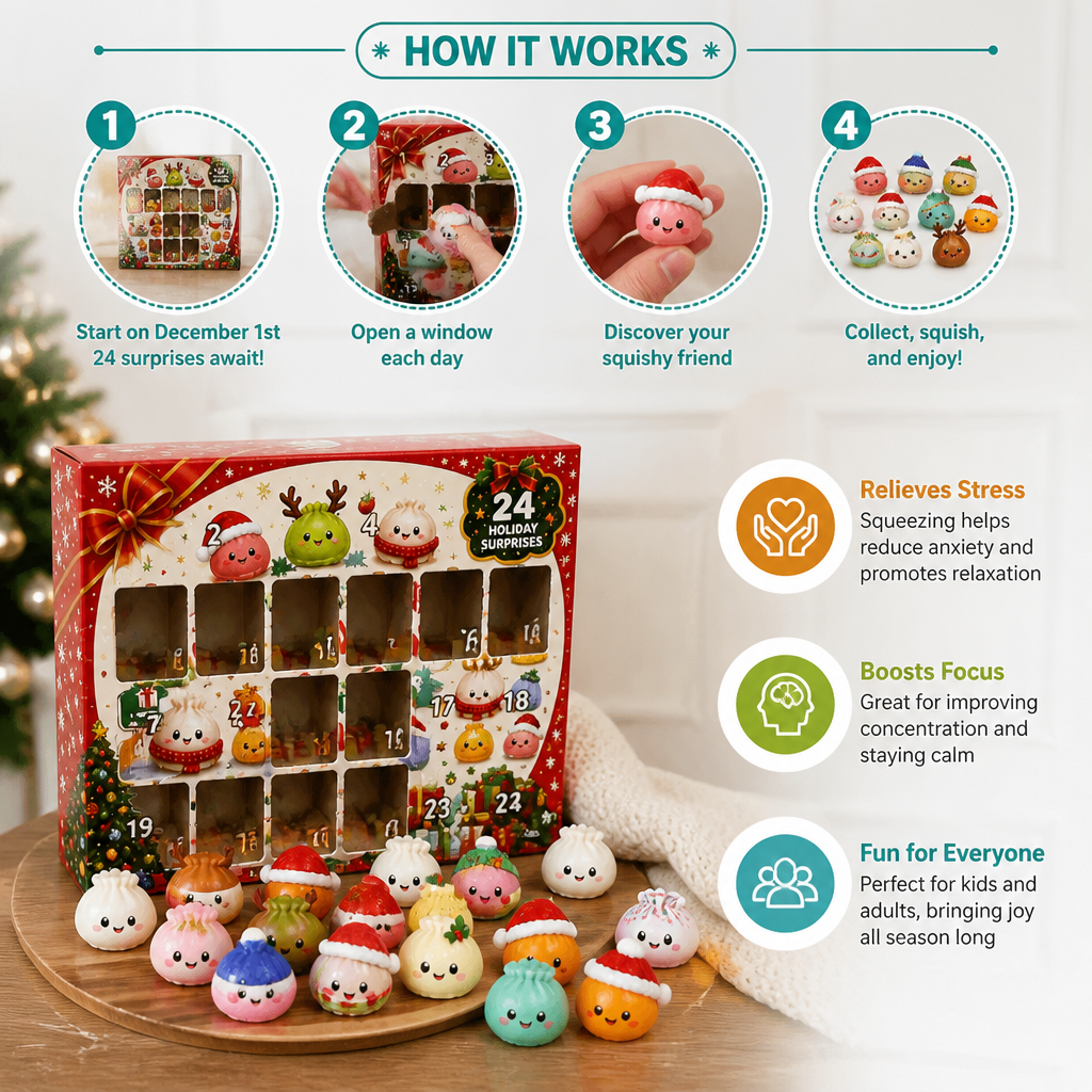 Mini Dumpling Squishy Toy Advent Calendar