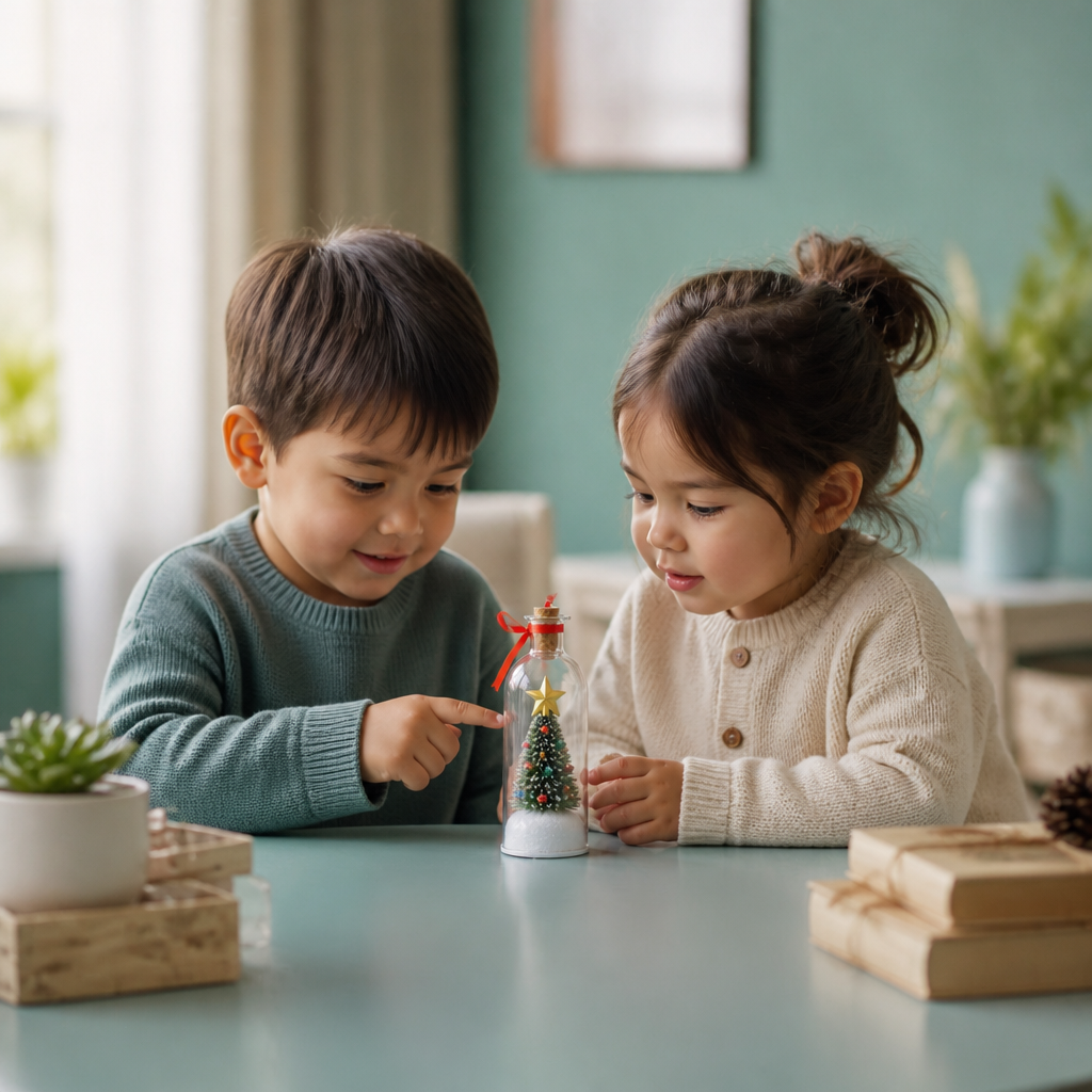 Recordable Christmas Message-in-a-Bottle Ornament with Voice Playback