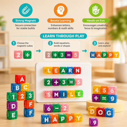 40-Piece Magnetic Letters & Numbers Learning Set – Montessori STEM Toy for Kids