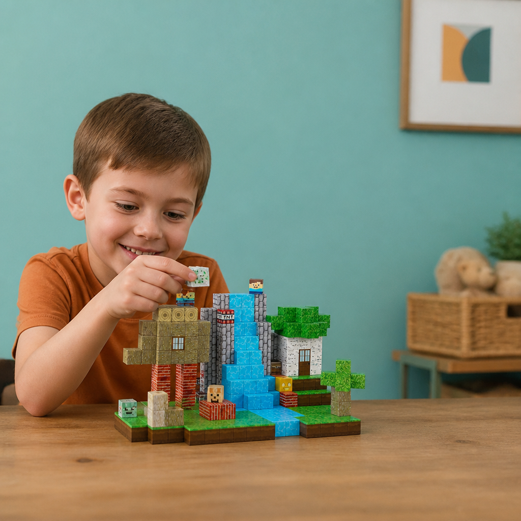 100-Piece Magnetic Building Cube Set – Montessori STEM Construction Toy for Kids