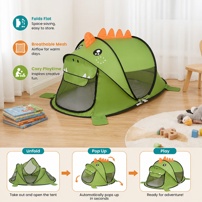 Foldable Dino Play Tent for Kids – Perfect for Warm Days & Cozy Playtime