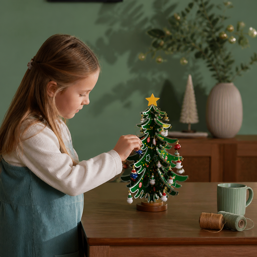 24-Day Mini Christmas Tree Ornament Advent Calendar for Kids