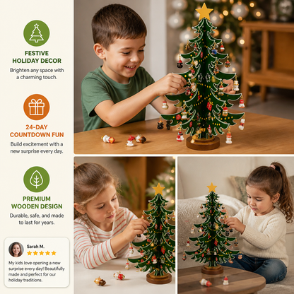 24-Day Mini Christmas Tree Ornament Advent Calendar for Kids