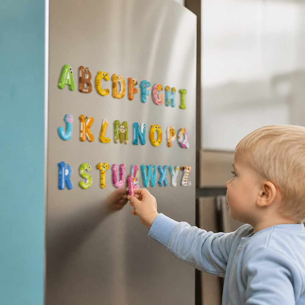 Animal Alphabet & Number Fridge Magnets – Kids’ Spelling and Learning Set
