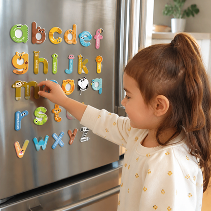 Animal Alphabet & Number Fridge Magnets – Kids’ Spelling and Learning Set