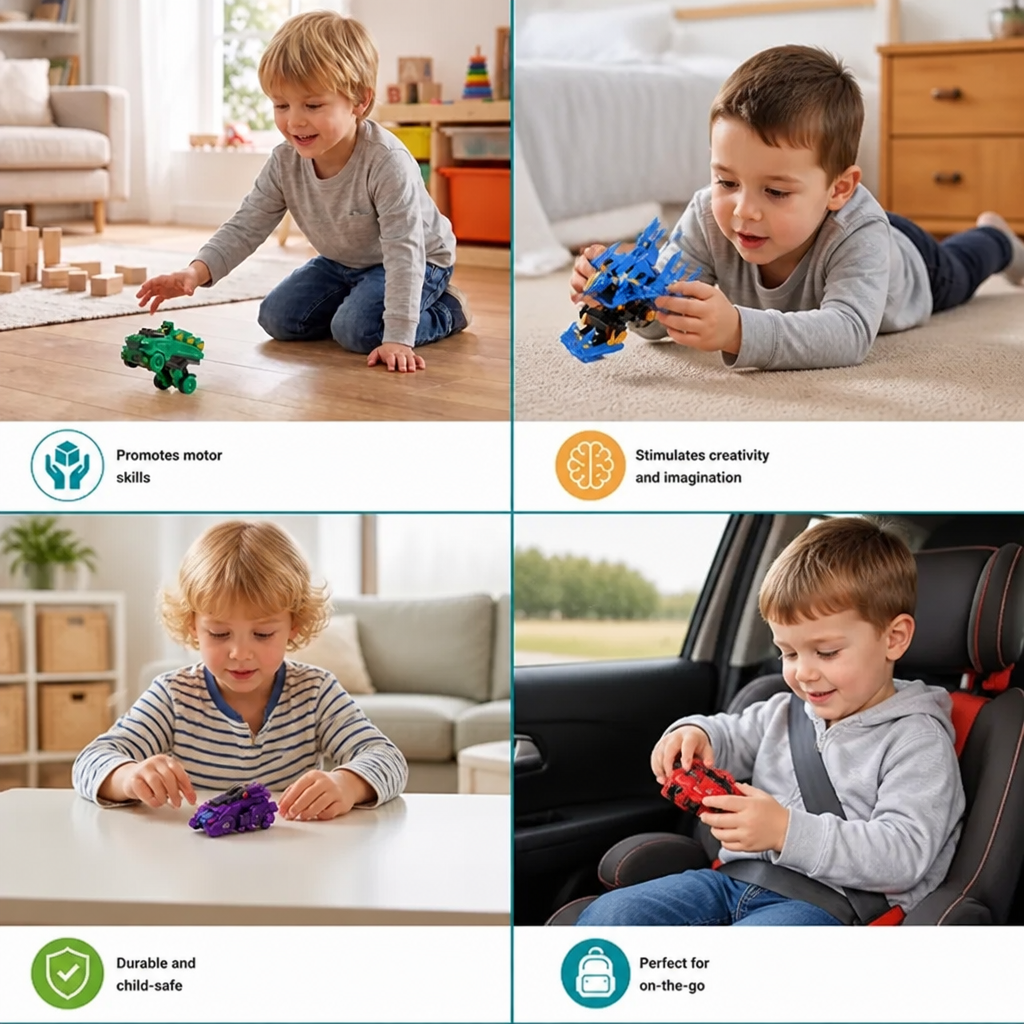 Jumping Transforming Racing Car Toy