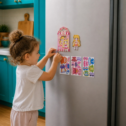 Princess Magnetic Dress-Up Set with 3D Stickers